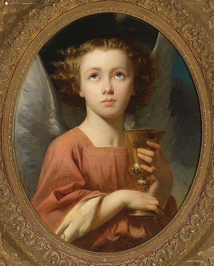 An Angel Holding a Chalice, by Charles Zacharie Landelle