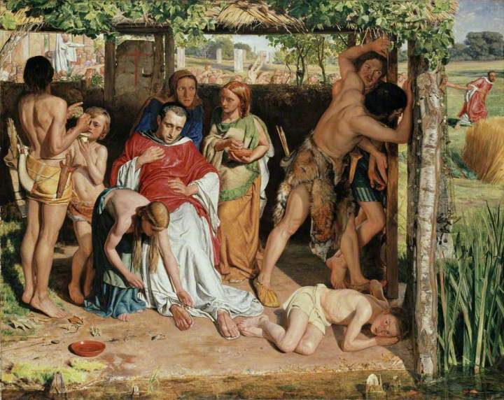 A Convert British Family sheltering a Christian Missionary from the Persecution of the Druids, by William Holman Hunt, 1850