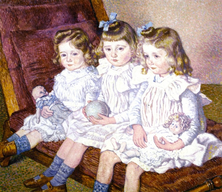 Three Daughters of Thomas Braun, by Theo van Rysselberghe, 1904